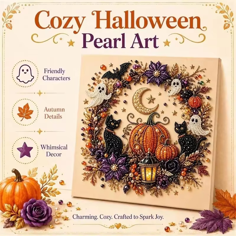 Art Craft Adult - @Halloween Ghost Pearl Art Kit untuk