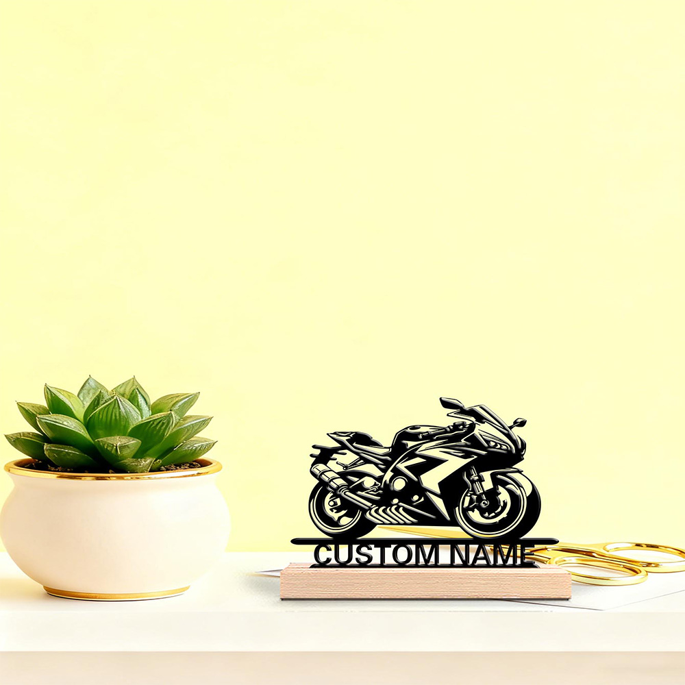 Art Craft & Architecture - 1pc Patung Motor Abstrak Keren, Dapat