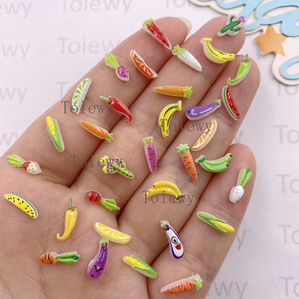 Art Craft Vegetables - 100pcs Resin Sayuran Buah-buahan Cactis Lemon