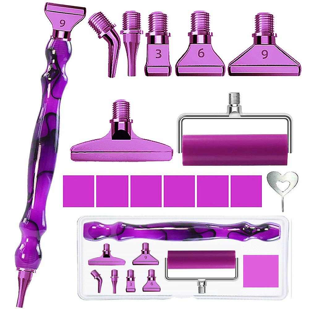Diamond Painting Kit - Set alat aksesori pena lukisan berlian,