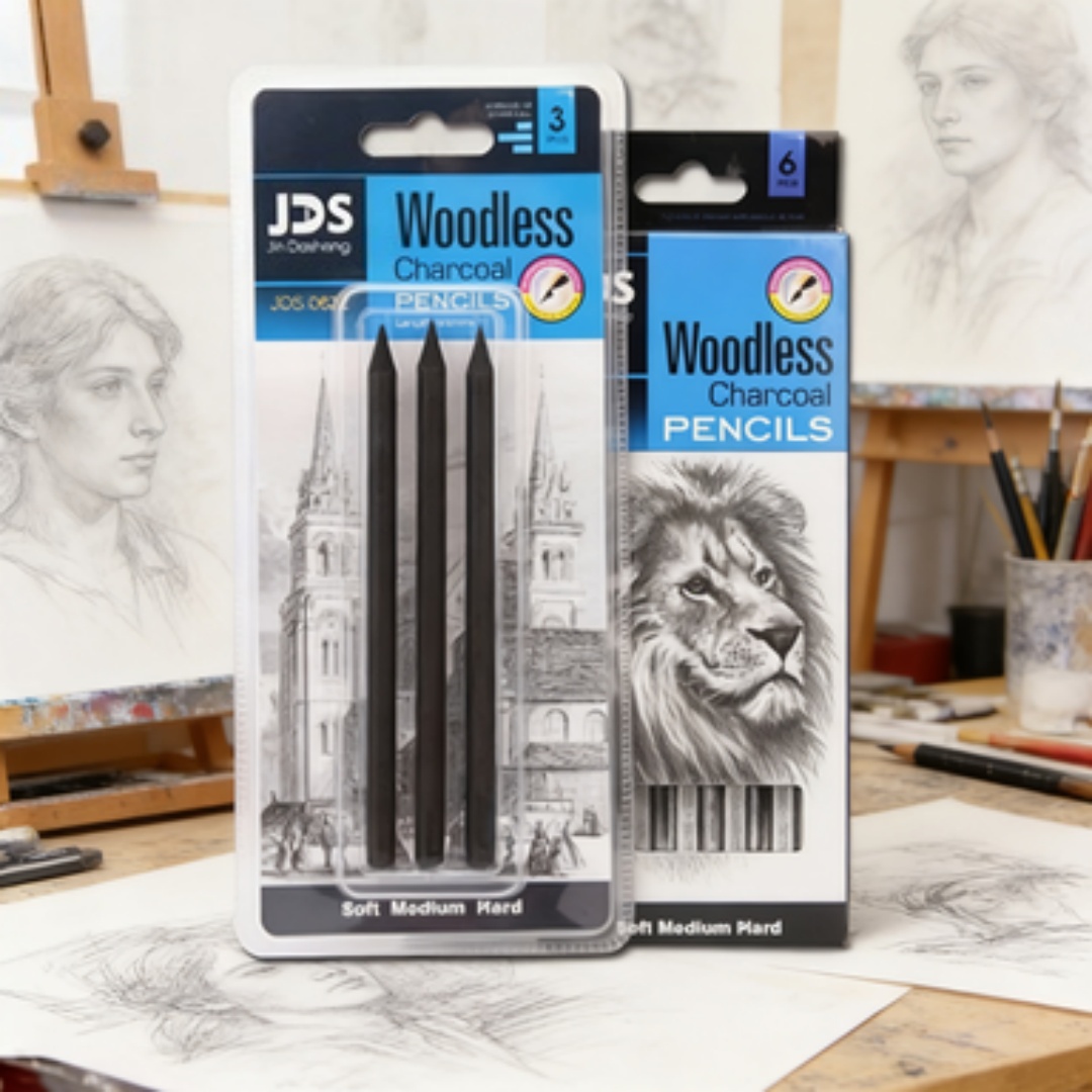 Sketching Charcoal Set - Pensil Arang Profesional Set Lembut Sedang