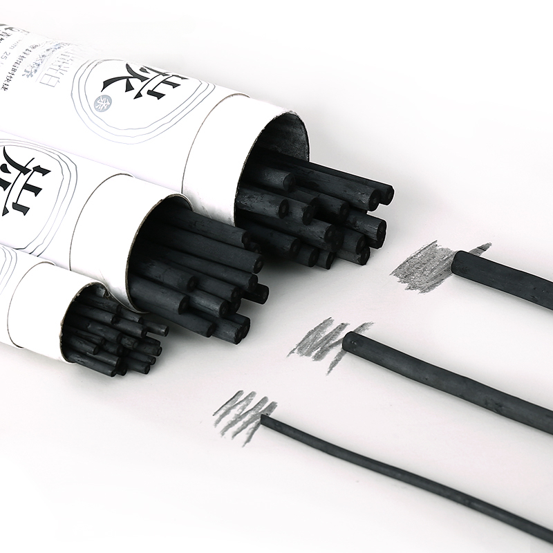 Sketching Charcoal Set - 25 buah tongkat arang anggur, Dedalu