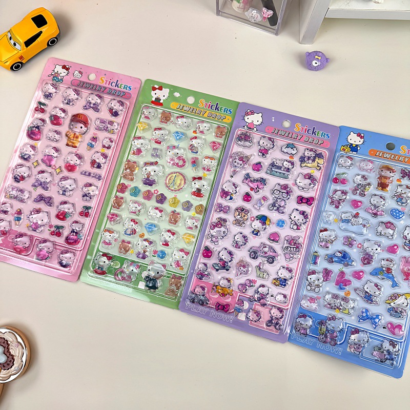 Art Craft Activities - Stiker Hello Kitty 3D Embossed Crystal
