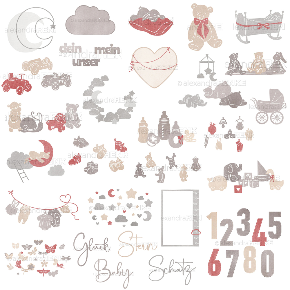 Stencil Cutting Plotter - Cetakan logam Piggy Craft untuk memotong,