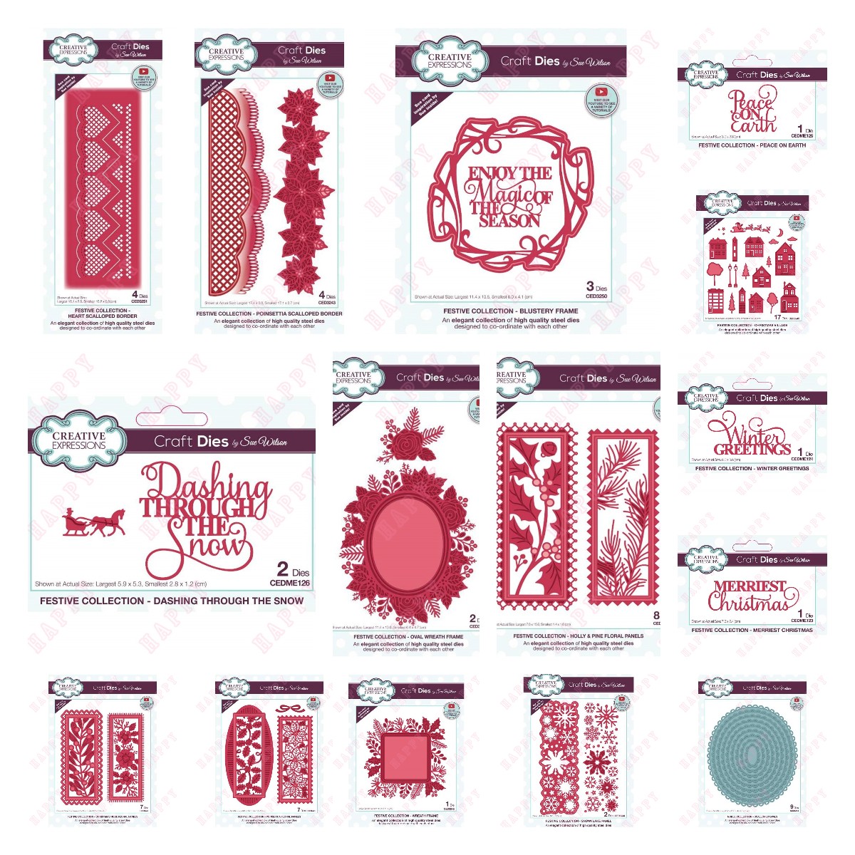 Stencil Cutting Plotter - Logam Pemotong Dies Natal Emosi Kata
