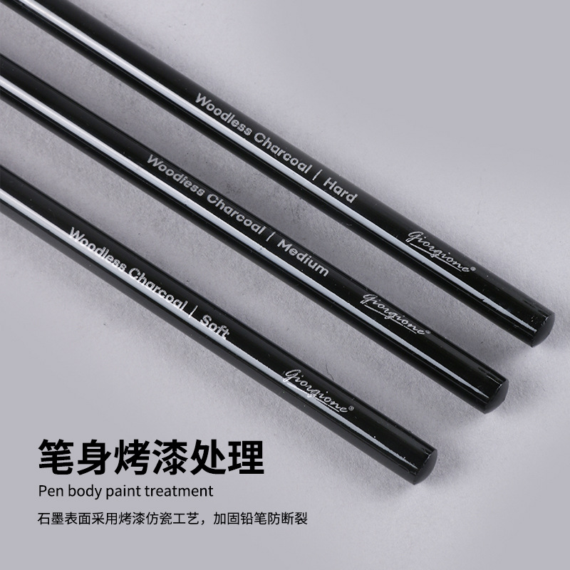 Set pensil karbon grafit bebas - Sketching Charcoal Set ulasan dan harga