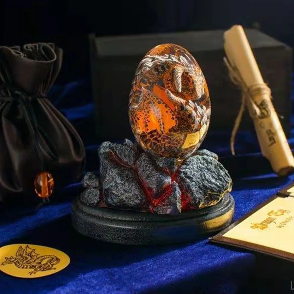 Patung telur naga Lava dengan  - Art Craft Dinosaur ulasan dan harga