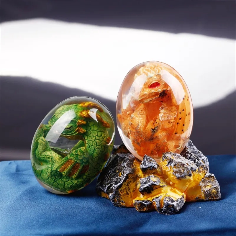 Patung telur naga Lava dengan  - Art Craft Dinosaur ulasan dan harga