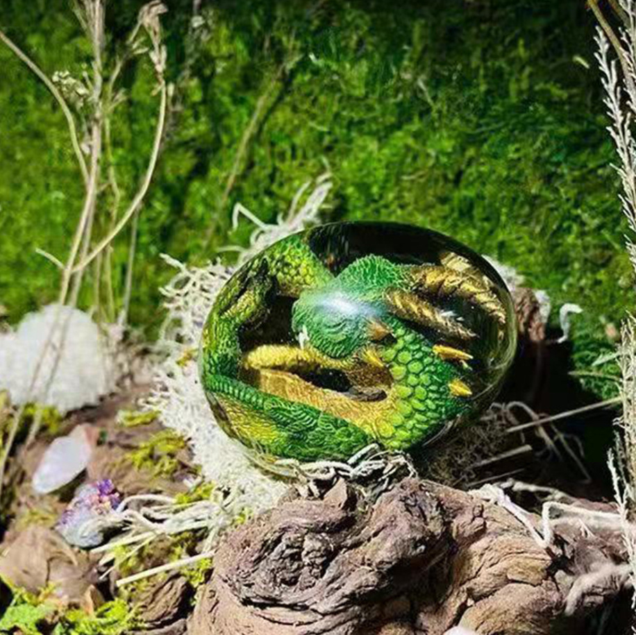 Patung telur naga Lava dengan  - Art Craft Dinosaur ulasan dan harga