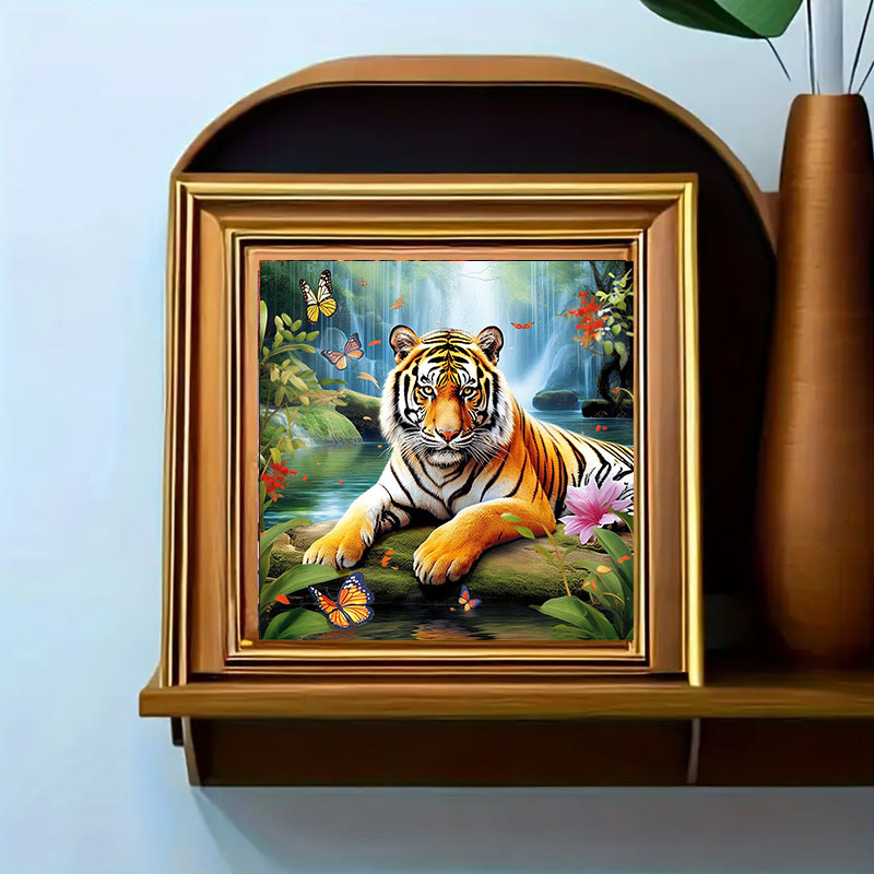 1 Set Lukisan Berlian Tiger Ki - Art Craft Adult ulasan dan harga