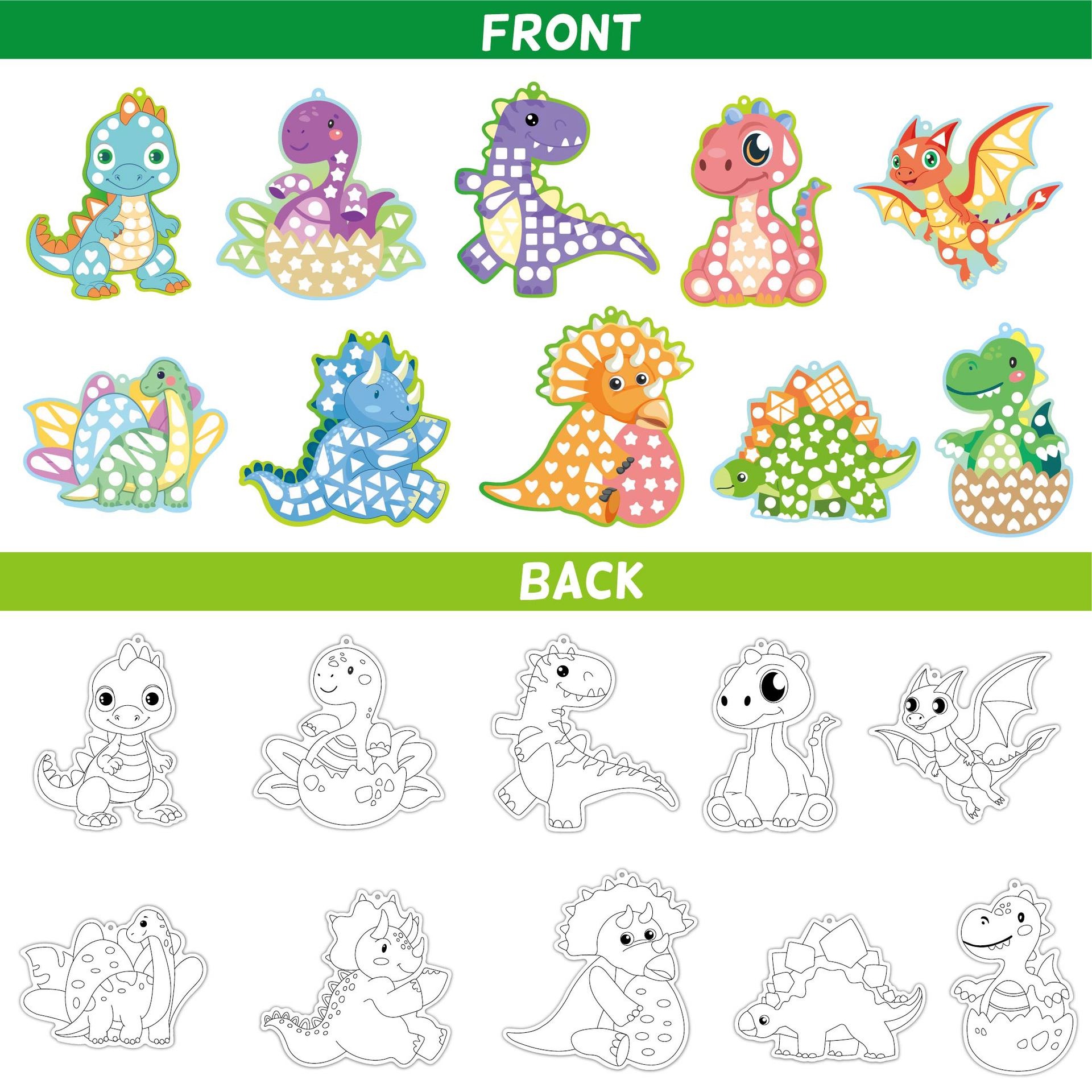 Set Stiker Mosaik Bertema Dino - Art Craft Dinosaur ulasan dan harga