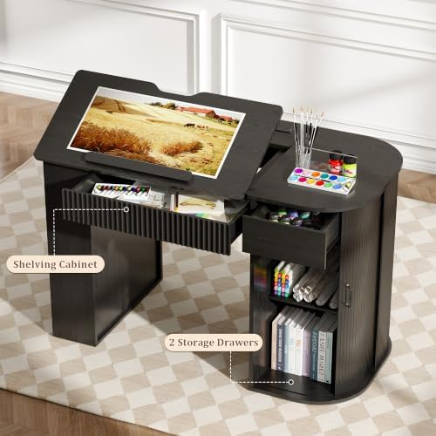 Meja Gambar dengan Kabinet Pen - Art Craft & Architecture ulasan dan harga