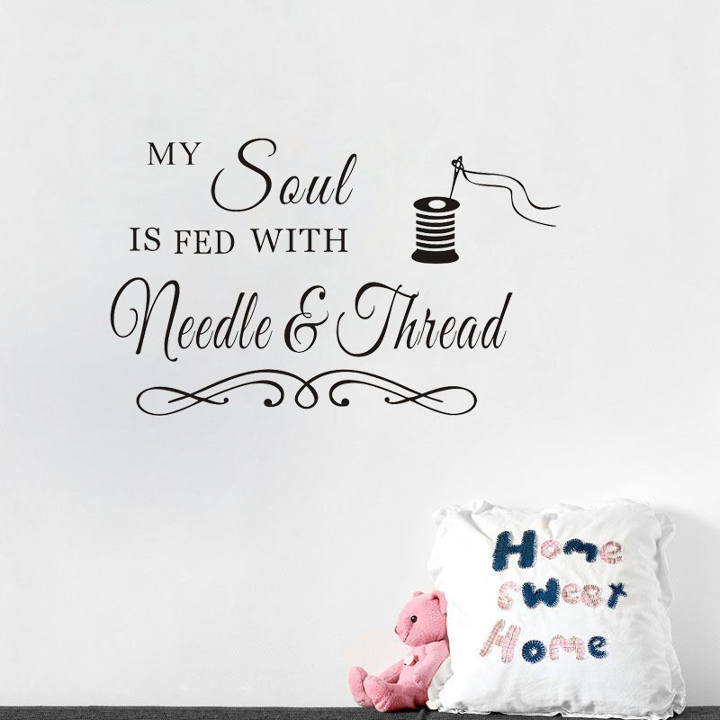 Stiker Dinding Jarum dan Benan - Art Craft Quotes ulasan dan harga