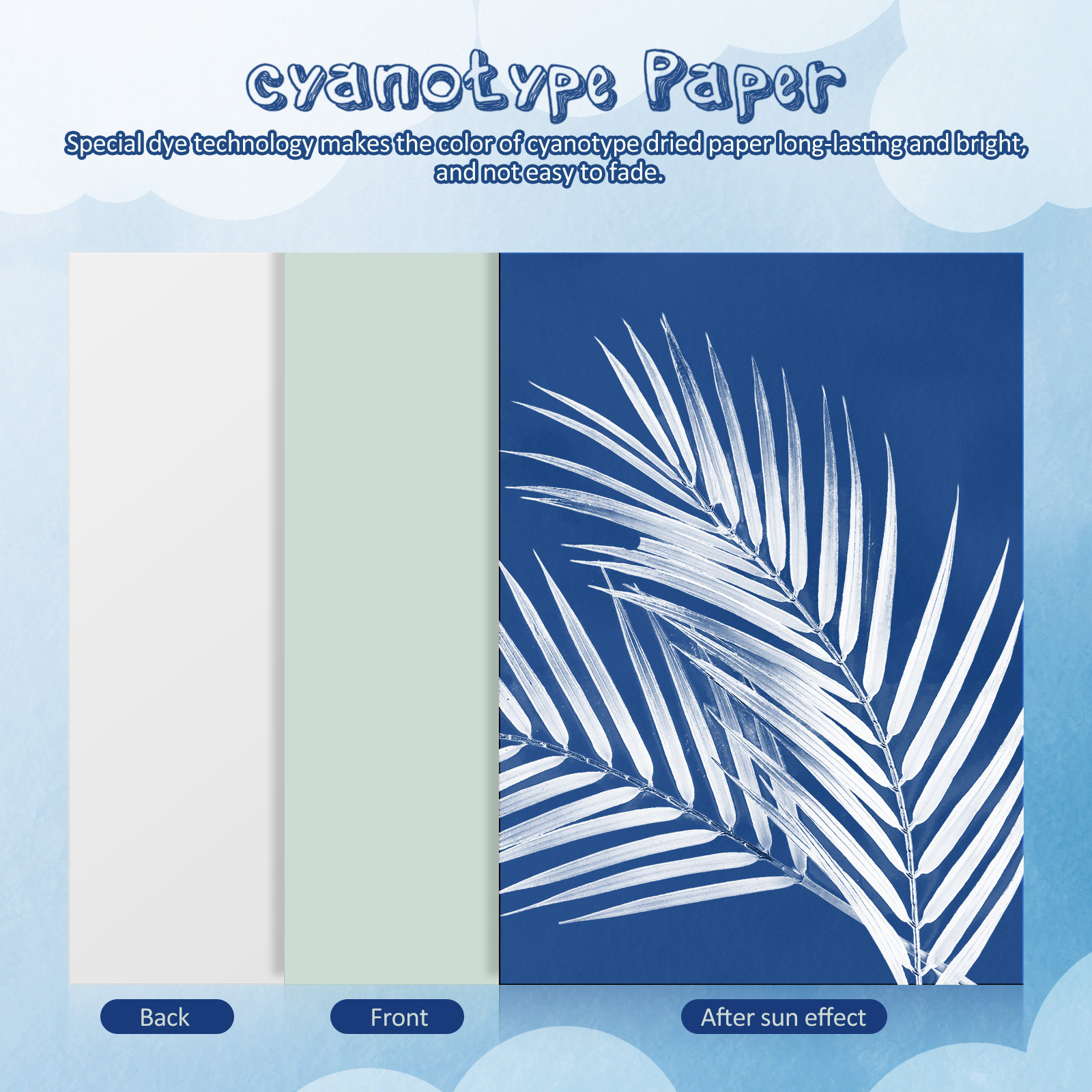 1Set Kertas Cyanotype Lembaran - Art Craft Activities ulasan dan harga