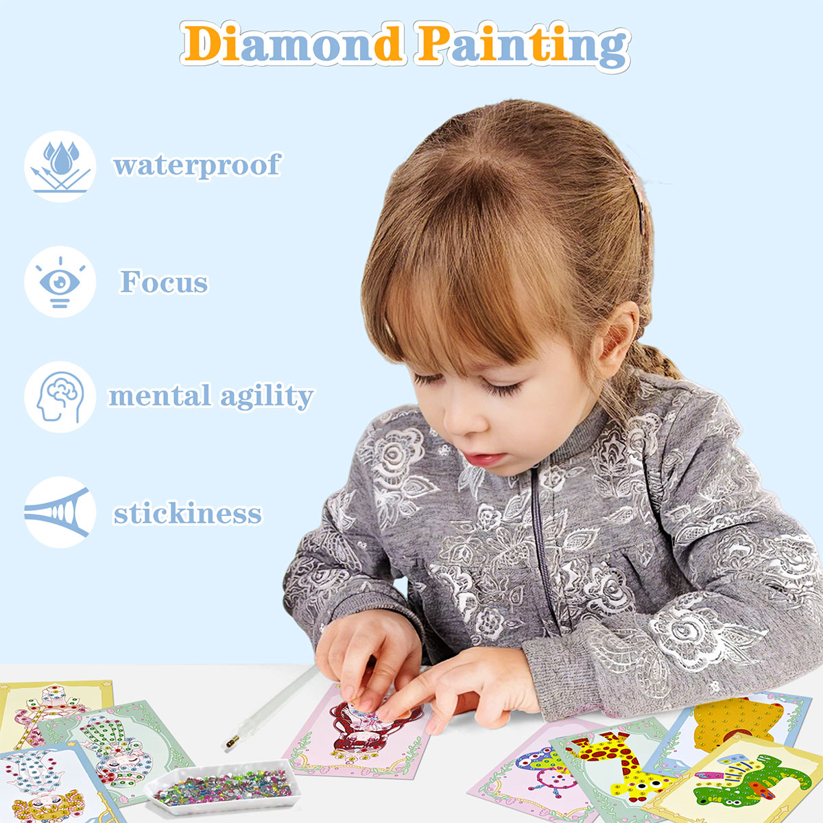 16 Pcs Perlengkapan Gem Kit DI - Art Craft Activities ulasan dan harga
