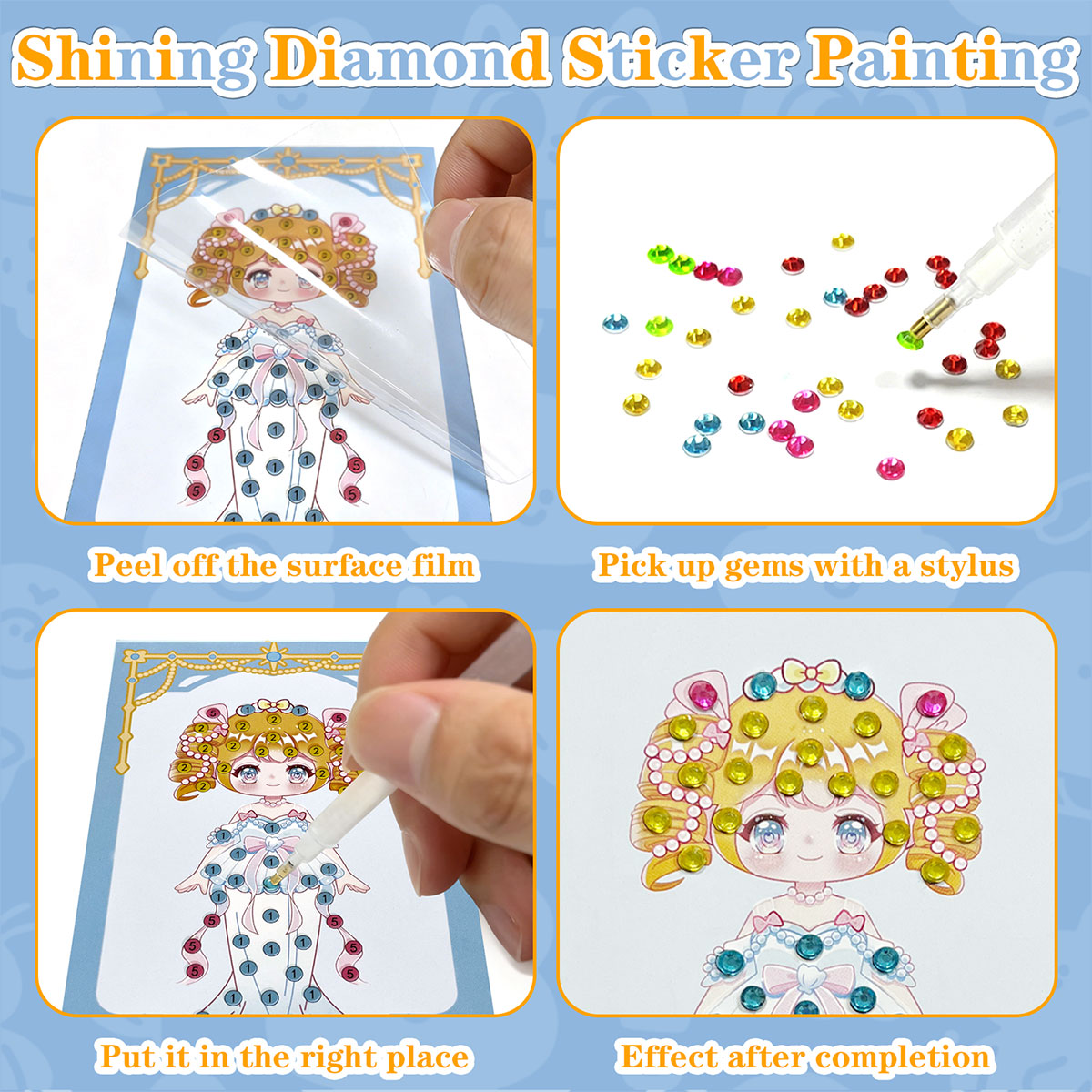 16 Pcs Perlengkapan Gem Kit DI - Art Craft Activities ulasan dan harga