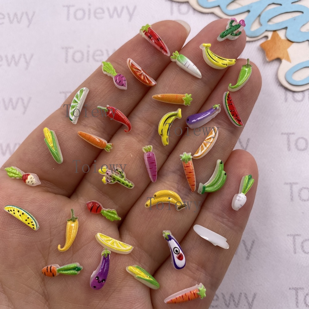 100pcs Resin Sayuran Buah-buah - Art Craft Vegetables ulasan dan harga