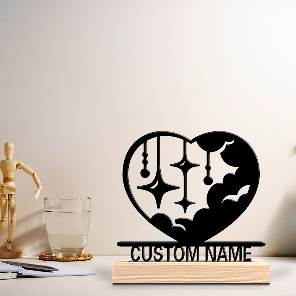 1pc Patung Logam Awan Cinta Fa - Art Craft & Architecture ulasan dan harga