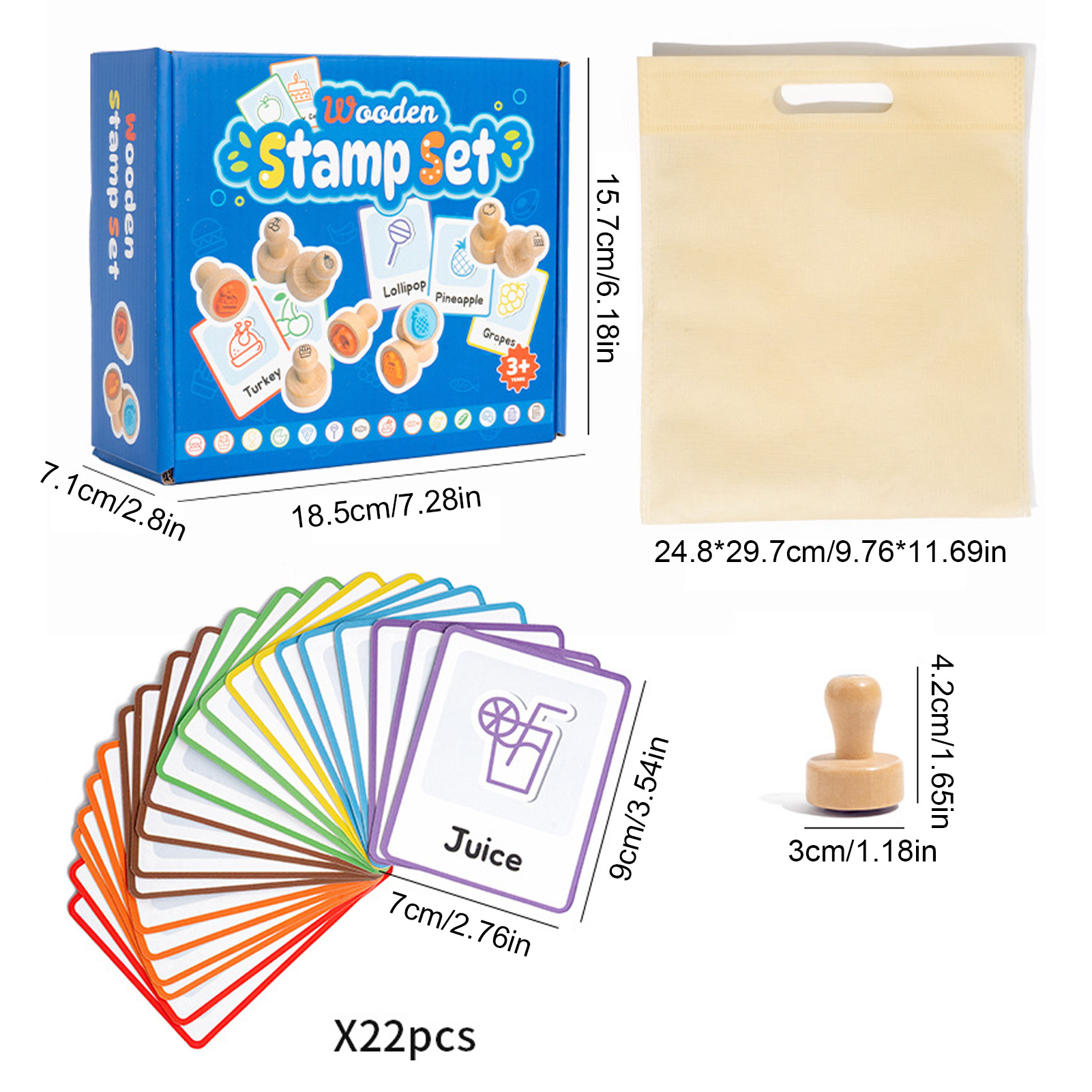 Stempel Kayu Alami untuk Balit - Art Craft Vegetables ulasan dan harga