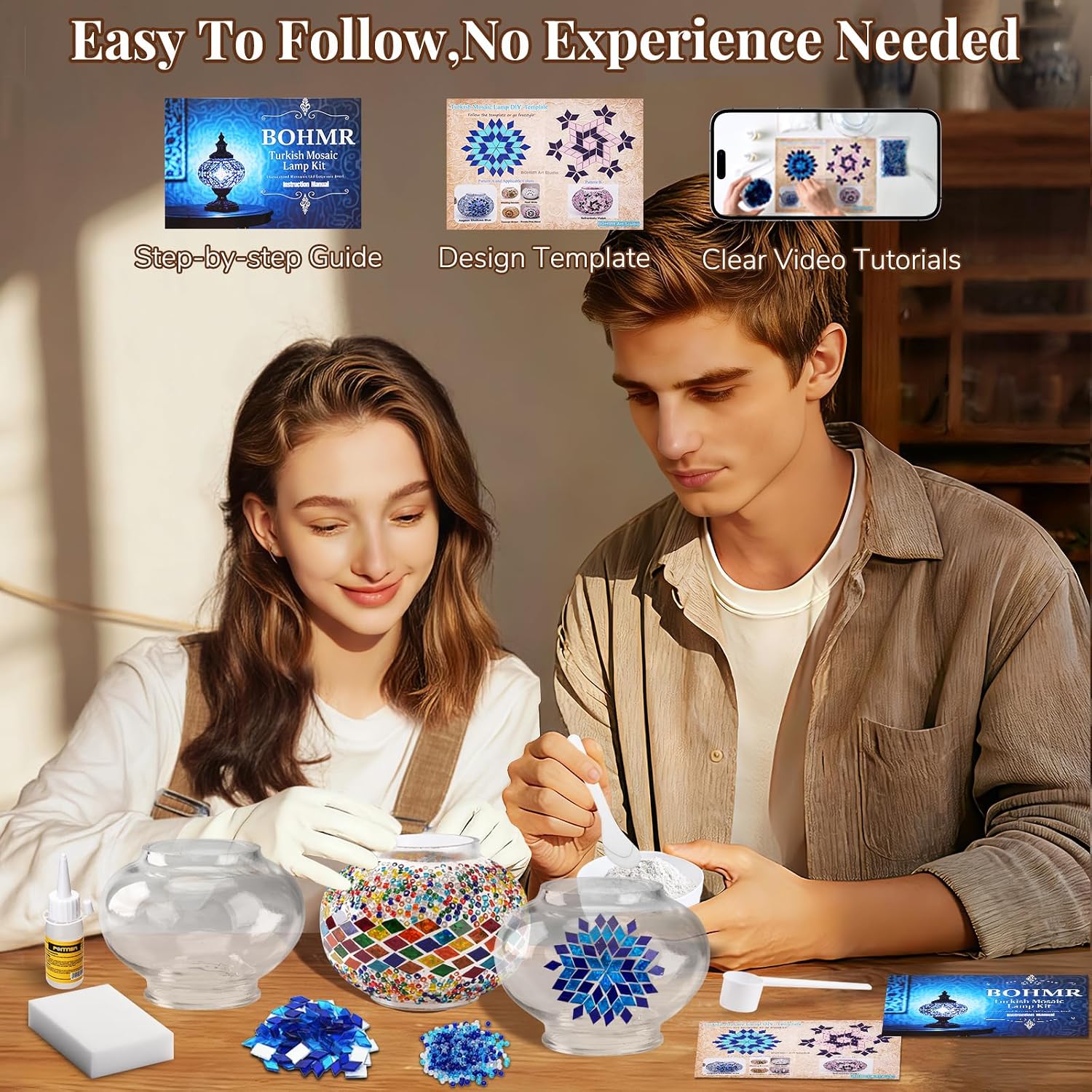 Kit Lampu Mosaik Turki 3 Globe - Art Craft Adult ulasan dan harga