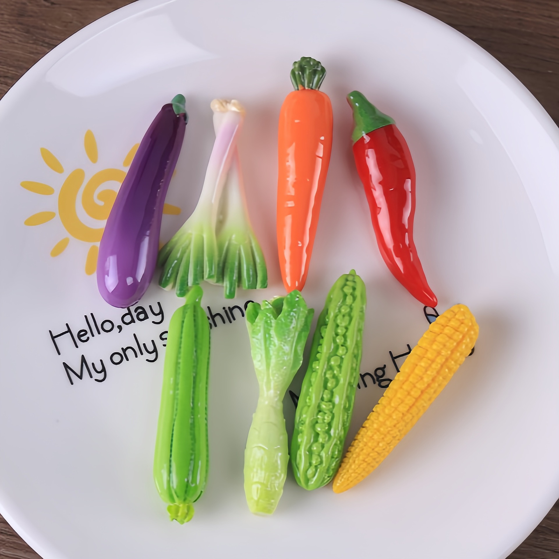10Pcs Cabochon Resin Sayuran B - Art Craft Vegetables ulasan dan harga