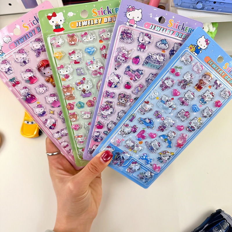 Stiker Hello Kitty 3D Embossed - Art Craft Activities ulasan dan harga