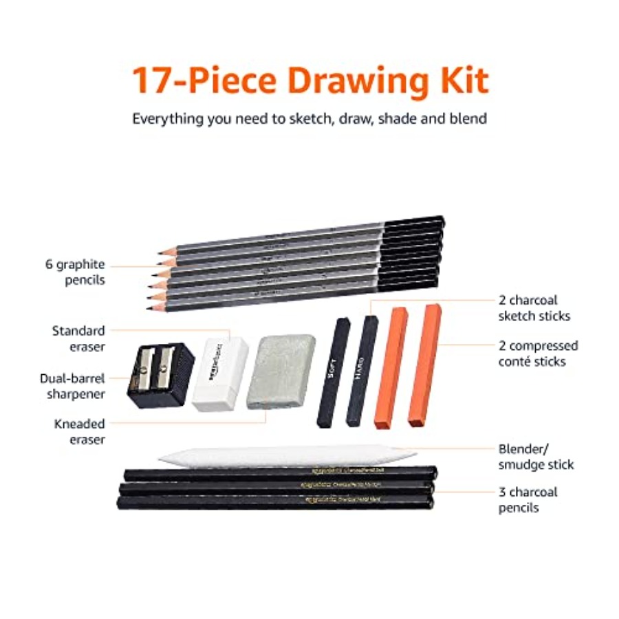 Perlengkapan Pensil Seni untuk - Sketching Charcoal Set ulasan dan harga