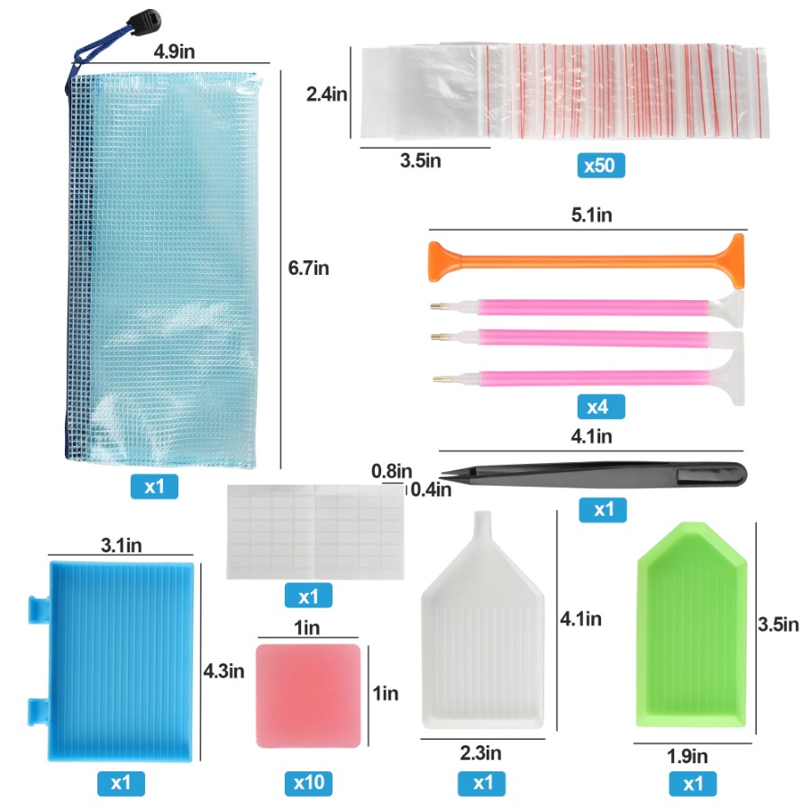 70pcs Peralatan Aksesoris Luki - Art Craft Adult ulasan dan harga